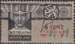 Nederland - 1921 - Omzetbelastingzegel - 4 Cent - Wilhelmina, Verzenden, T/m 1940, Gestempeld