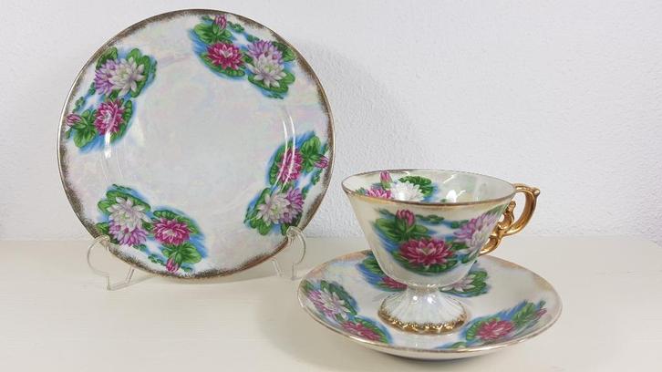 UCAGCO Japans porselein ontbijtset Juli, jaren 50/60. 6A1, Antiek en Kunst, Antiek | Servies los, Ophalen of Verzenden