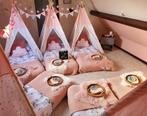 Tipi tentjes/ tipi tent voor slaapfeestje/slaapfeest te huur, Ophalen of Verzenden, Zo goed als nieuw