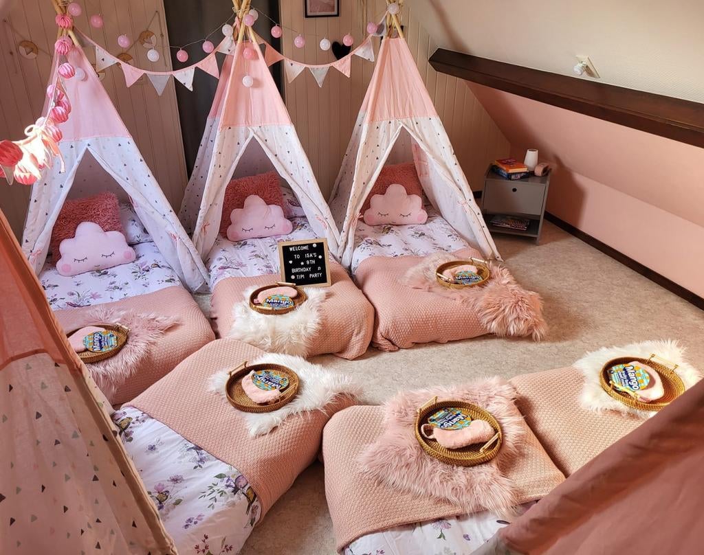 Tipi tentjes/ tipi tent voor slaapfeestje/slaapfeest te huur, Kinderen en Baby's, Speelgoed | Speeltenten, Zo goed als nieuw, Ophalen of Verzenden