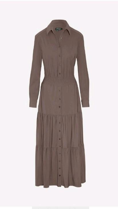 Herfst** Tizia jurk ladress mt l xl la dress, Kleding | Dames, Jurken, Nieuw, Maat 42/44 (L), Bruin, Onder de knie, Verzenden