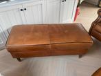 Hocker van rundleer 120x50x43, Huis en Inrichting, Banken | Voetenbanken en Poefen, Ophalen, Gebruikt, Vierkant
