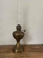 Antieke Koperen Olielamp, Antiek en Kunst, Antiek | Lampen, Ophalen of Verzenden