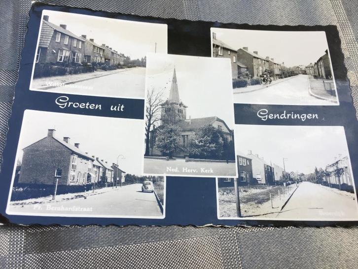 Ansichtkaart van Gendringen met 5 inzetjes eind jaren 60, Verzamelen, Ansichtkaarten | Nederland, Gelopen, Gelderland, 1960 tot 1980