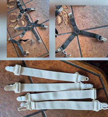 4 witte of 4 zwarte bedlaken spanners p.set 5.00 beschikbaar voor biedingen