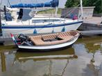 Beenhakker boot / vlet met uniek leren bekleding en huif, Watersport en Boten, Ophalen, Gebruikt, Staal, Minder dan 10 pk