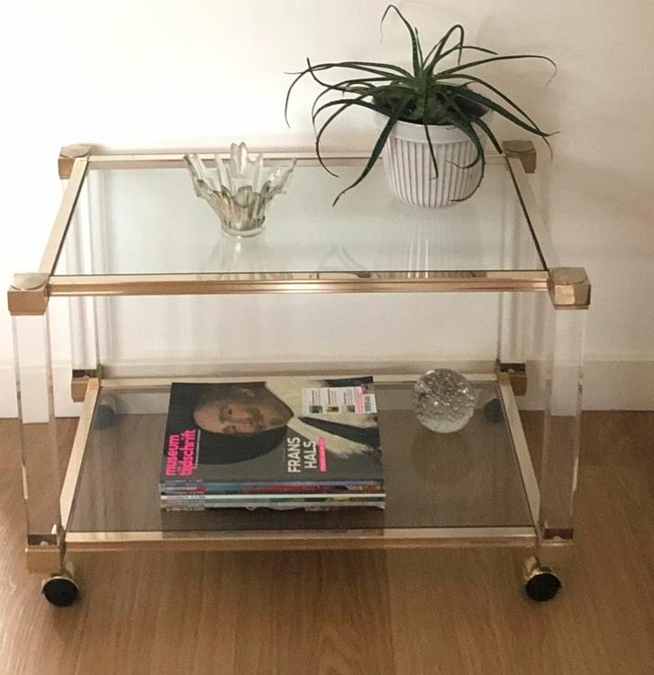 Salontafel/bijzettafel/serveerwagen | Pierre Vandel | ‘70, Huis en Inrichting, Tafels | Salontafels, Minder dan 50 cm, 50 tot 100 cm