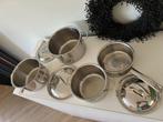 SPRING pannen set in zeer goede staat, Huis en Inrichting, Keuken | Potten en Pannen, Ophalen, Zo goed als nieuw, Rvs, Pannenset