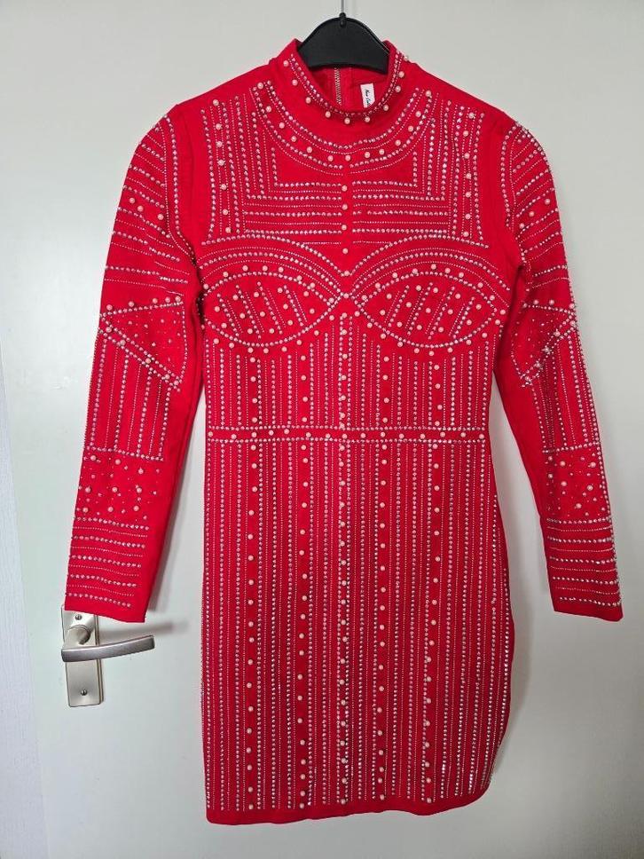 Rood glitter Avondjurk mt M / L, Kleding | Dames, Gelegenheidskleding, Nieuw, Galajurk, Maat 38/40 (M), Rood, Ophalen of Verzenden