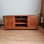Massief Grenen TV-opzetmeubel / TV Kast met Opbergruimte, Ophalen, Gebruikt, 100 tot 150 cm, Landelijk