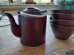 Gloednieuwe theepot en 4 kommetjes van Wereldwinkel, Huis en Inrichting, Ophalen of Verzenden, Nieuw, Overige stijlen