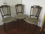 Eetkamerstoelen 3 stuks, Huis en Inrichting, Stoelen, Ophalen, Hout, Gebruikt, Drie