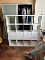 IKEA KALLAX kast met twee deurtjes en vier lades, Ophalen, 50 tot 100 cm, Zo goed als nieuw, Minder dan 100 cm