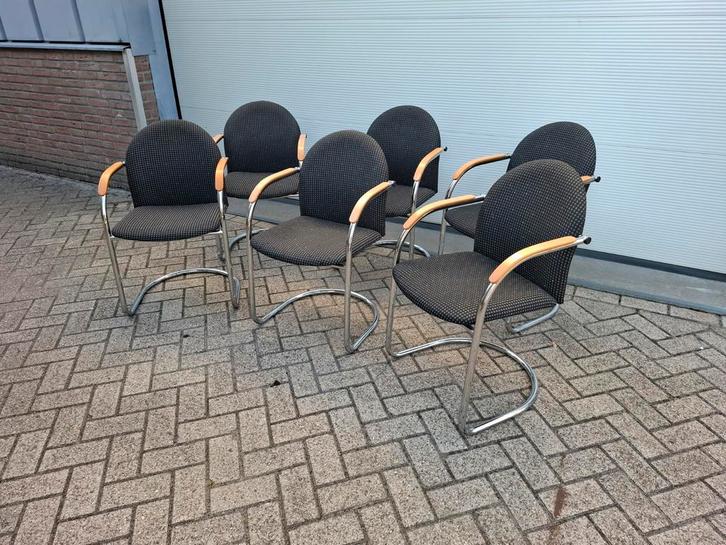 Lande sledestoel stoelen 6x. *gratis bezorgen, lees omsch,, Huis en Inrichting, Stoelen, Zo goed als nieuw, Vijf, Zes of meer stoelen