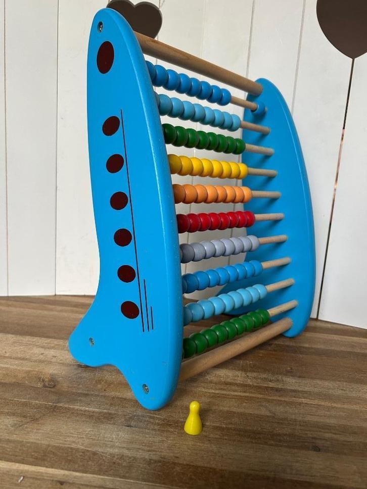 Vigatoys telraam blauw, Kinderen en Baby's, Speelgoed | Houten speelgoed, Zo goed als nieuw, Overige typen, Ophalen of Verzenden