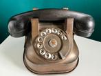 Vintage Koperen Telefoon met Draaischijf, Antiek en Kunst, Ophalen of Verzenden