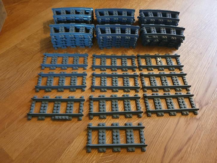 Partij 50x RC rails recht + 50x RC rails bocht, Kinderen en Baby's, Speelgoed | Duplo en Lego, Gebruikt, Lego, Losse stenen, Ophalen of Verzenden