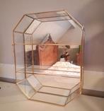 Vintage Vitrinekast messing verguld 24 kt goud handgemaakt, Ophalen of Verzenden