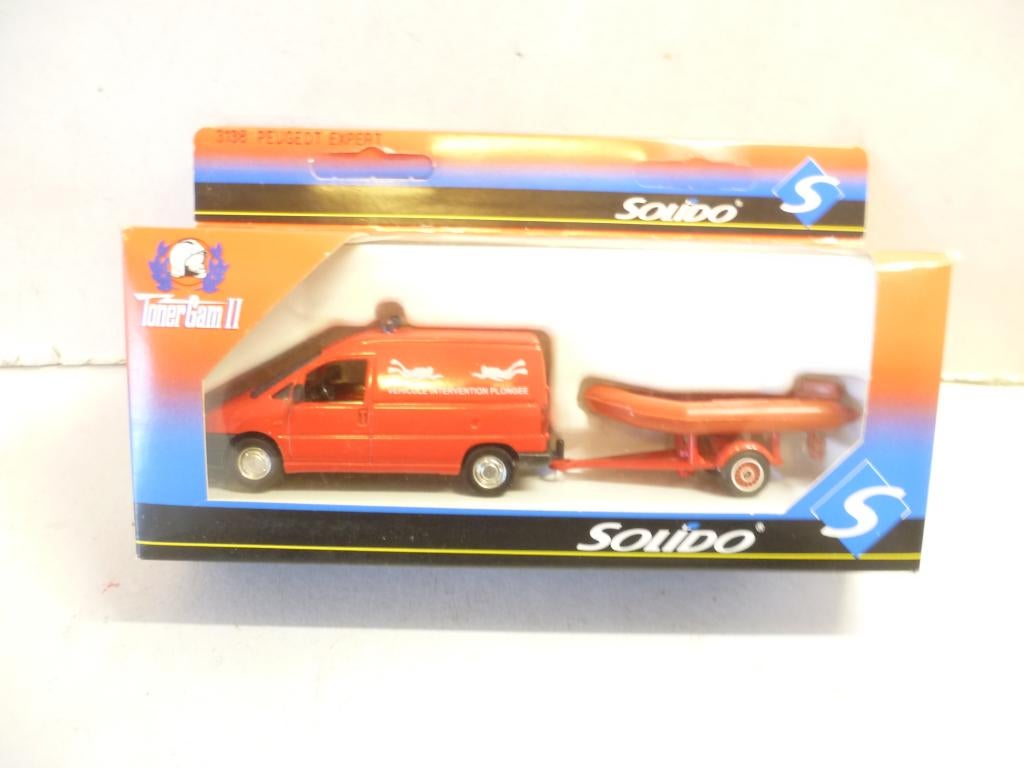 Solido 3138 Peugeot Expert duikteam aanhanger met boot 1:43, Ophalen of Verzenden, Nieuw, Auto, Solido