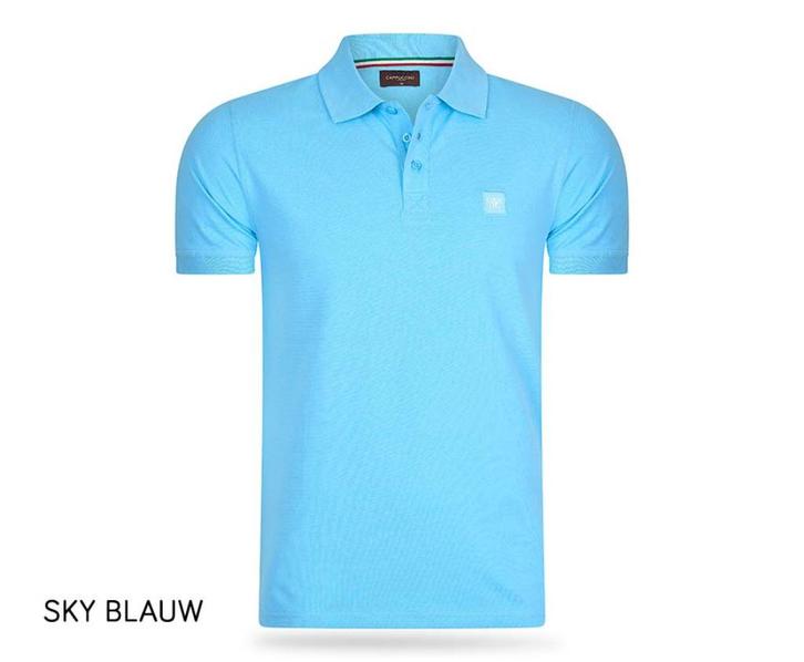 Heren Polo SS Polo Applique Pique - Lichtblauw - Maat: XXL, Kleding | Heren, Polo's, Zo goed als nieuw, Overige maten, Blauw, Ophalen of Verzenden