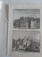 A31-32/ Huis Mussenburg bij Nijmegen Gravure uit 1745, Antiek en Kunst, Kunst | Etsen en Gravures, Ophalen of Verzenden