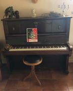 Piano met kruk, Muziek en Instrumenten, Piano's, Ophalen, Gebruikt, Bruin, Piano
