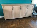 Eiken dressoir white wash gelakt met 4 deuren, 200x40, Ophalen, Gebruikt, 150 tot 200 cm, Eikenhout