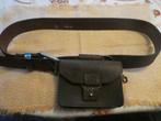 stoere bruine kalfsleren riem met bijpassend tasje, 80 tot 90 cm, Echt leder, Tailleriem, Ophalen of Verzenden