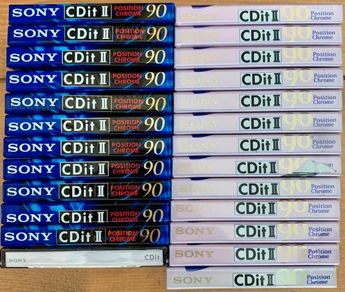 23 NOS Sony CDitII90 NIEUW type II cassettebandjes CDitII 90, Cd's en Dvd's, Cassettebandjes, Nieuw in verpakking, Onbespeeld