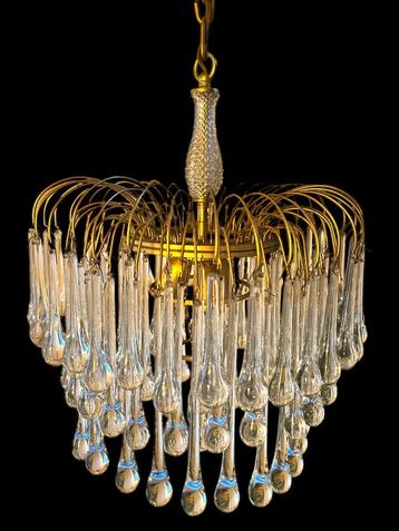 Vintage Paolo Venini Italy Design XXL Teardrop Chandelier beschikbaar voor biedingen