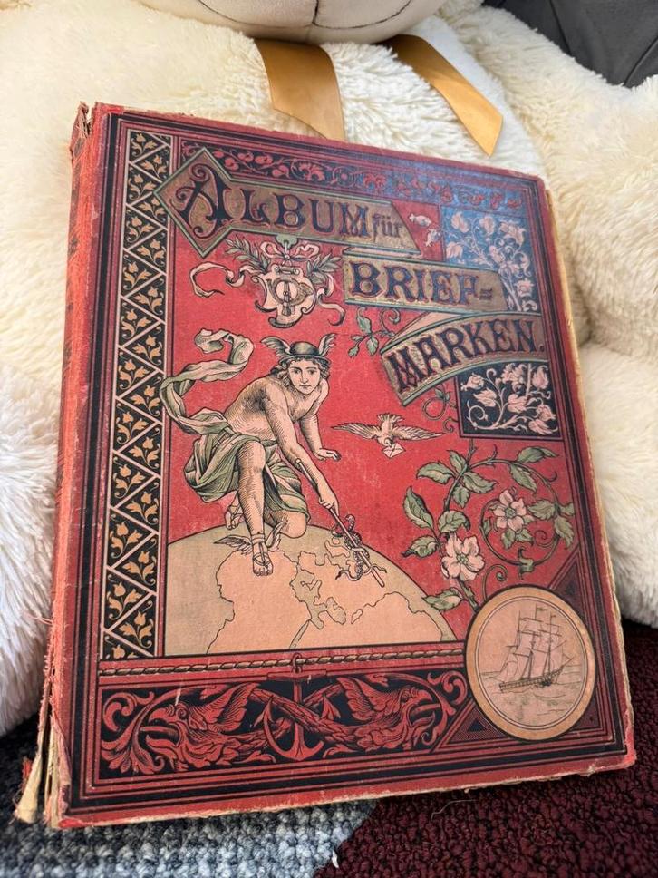 Een oud postzegelalbum genaamd "Album für Briefmarken", Antiek en Kunst, Antiek | Boeken en Bijbels, Ophalen