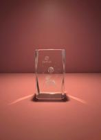 3D Kristalblokje Sterrenbeeld Kreeft - Decoratie & Cadeau, Antiek en Kunst, Ophalen of Verzenden