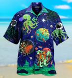 Ruimte overhemd (heren mannen inktvis feest hawaii shirt), Verzenden, Nieuw