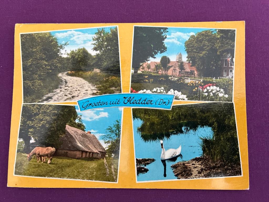 Oude ansichtkaart Vledder (Dr.), Ophalen of Verzenden, 1960 tot 1980, Gelopen, Drenthe