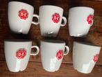 6 Douwe Egberts kopjes, Ophalen of Verzenden, Zo goed als nieuw, Overige stijlen, Kop(pen) en/of Schotel(s)
