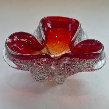 Prachtige Murano Bullicante Bubble Glass Schaal beschikbaar voor biedingen