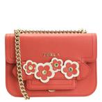 Furla oranje schoudertas crossbody tas met bloemen 20x15x7, Sieraden, Tassen en Uiterlijk, Tassen | Damestassen, Ophalen of Verzenden