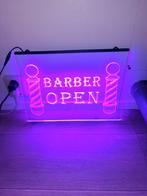 Barber Shop Lichtbak  40x30cm, Verzenden, Zo goed als nieuw, Lichtbak of (neon) lamp