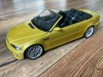E46 m3 Cabrio Phoenix Gelb 1:18 Kyosho, Ophalen of Verzenden, Zo goed als nieuw, Auto, Kyosho