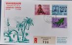 Luchtpost Zwitserland Swiss Air Geneve - Oran 1976, Postzegels en Munten, Ophalen of Verzenden, Envelop
