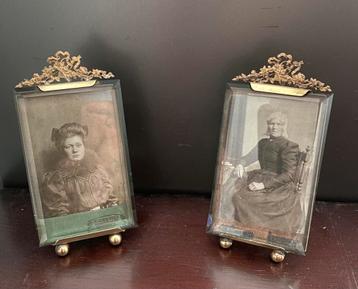 2 x antieke fotolijstjes, zeldzaam! beschikbaar voor biedingen