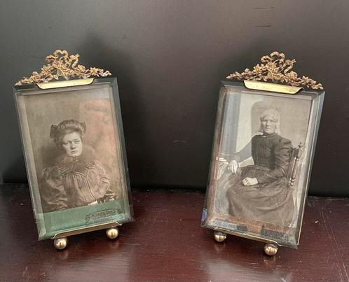 2 x antieke fotolijstjes, zeldzaam!, Antiek en Kunst, Antiek | Overige Antiek, Ophalen of Verzenden