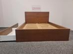Bruin ikea malm bed 140x200 + 2 lades en bodem. Leveren mgl., Huis en Inrichting, Bruin, Ikea, Tweepersoons, Zo goed als nieuw