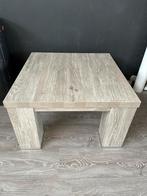 Vierkante Salontafel / Bijzettafel - Licht Hout, Ophalen, Gebruikt, Vierkant, 50 tot 100 cm