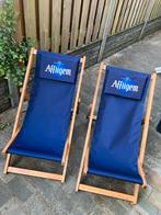 2 Affligem strandstoelen, Tuin en Terras, Ophalen, Zo goed als nieuw, Hout, Stapelbaar