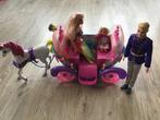 Barbie koets, met barbie, ken en baby, Kinderen en Baby's, Speelgoed | Poppen, Ophalen, Zo goed als nieuw, Barbie