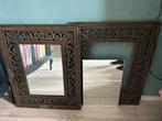 2 sierlijsten hout met spiegel, Ophalen, Minder dan 50 cm, Gebruikt, Minder dan 50 cm