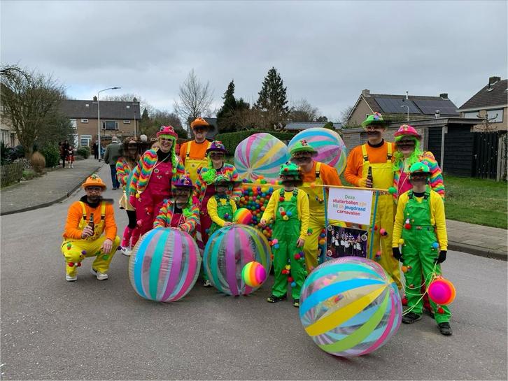 Carnaval - Kleurrijke Loopgroep, Kleding | Dames, Carnavalskleding en Feestkleding, Gedragen, Kleding, Carnaval, Maat 38/40 (M)