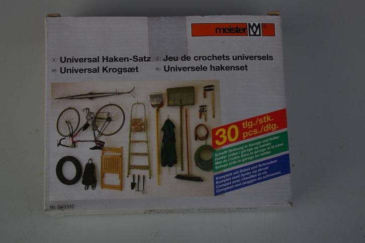 Nieuw: Meister Universele hakenset (30-delig), Doe-het-zelf en Verbouw, IJzerwaren en Bevestigingsmiddelen, Nieuw, Overige typen