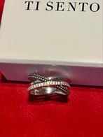 Ti cento zilveren ring, Ophalen of Verzenden, Zo goed als nieuw, 17 tot 18, Dame